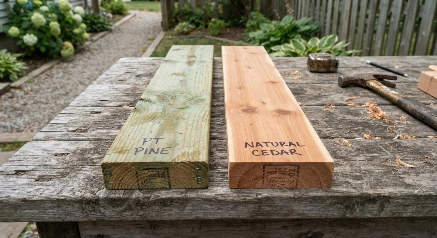 Pressure-Treated Lumber vs. Cedar for Outdoor Projects